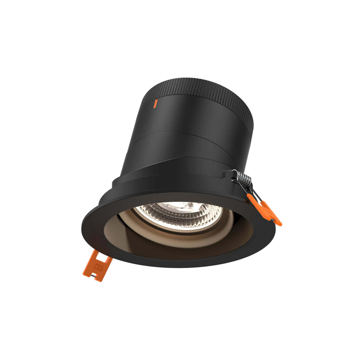 Encastré 4" rond dirigeable Moda 20°, Noir, Noir – dals