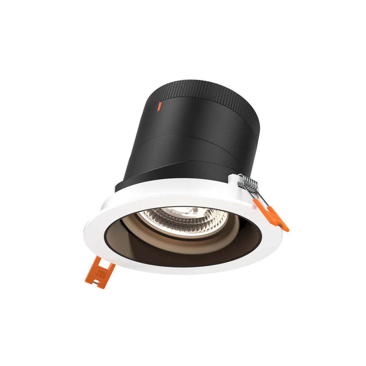 Encastré 4" rond dirigeable Moda 20°, Blanc, Noir – dals