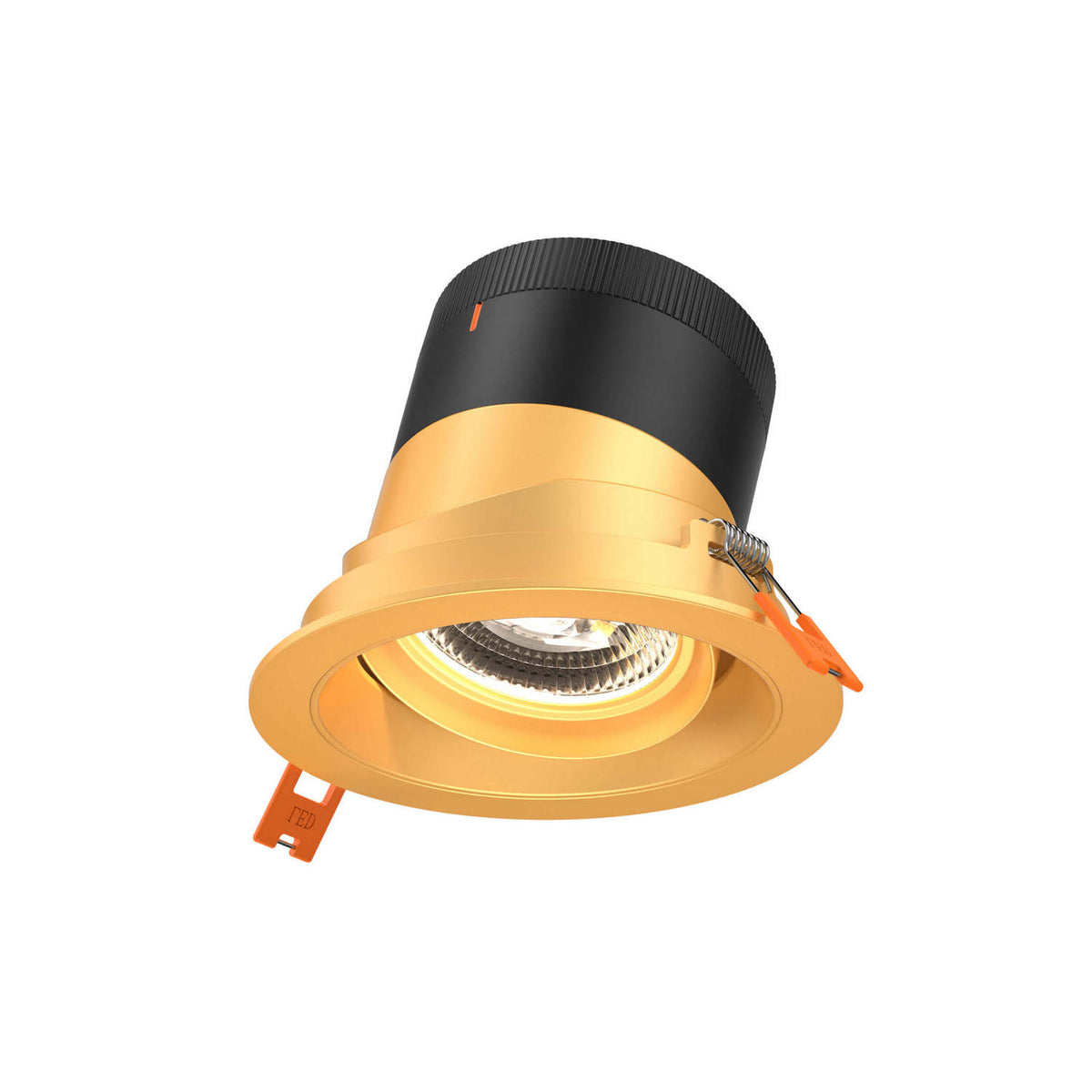 Encastré 4" rond dirigeable Moda 20°, Or, Or – dals