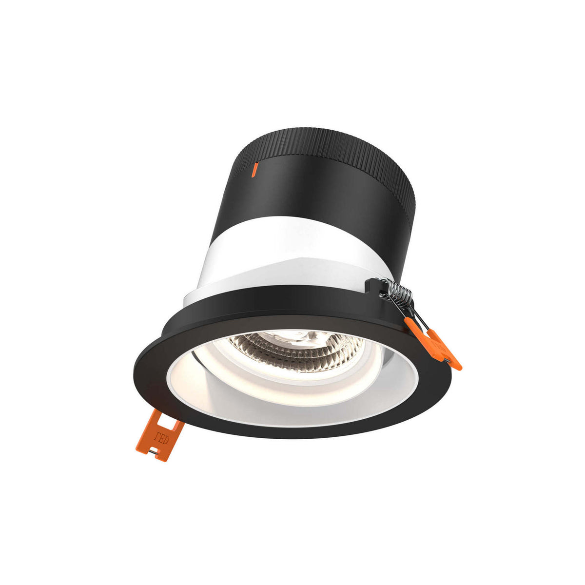 Encastré 4" rond dirigeable Moda 20°, Noir, Blanc – dals