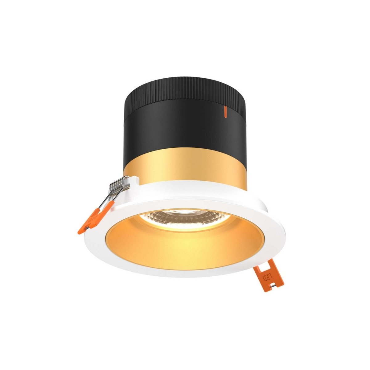 Encastré 4" rond fixe Moda - 20° Blanc Or by dals | Luminaires & cie