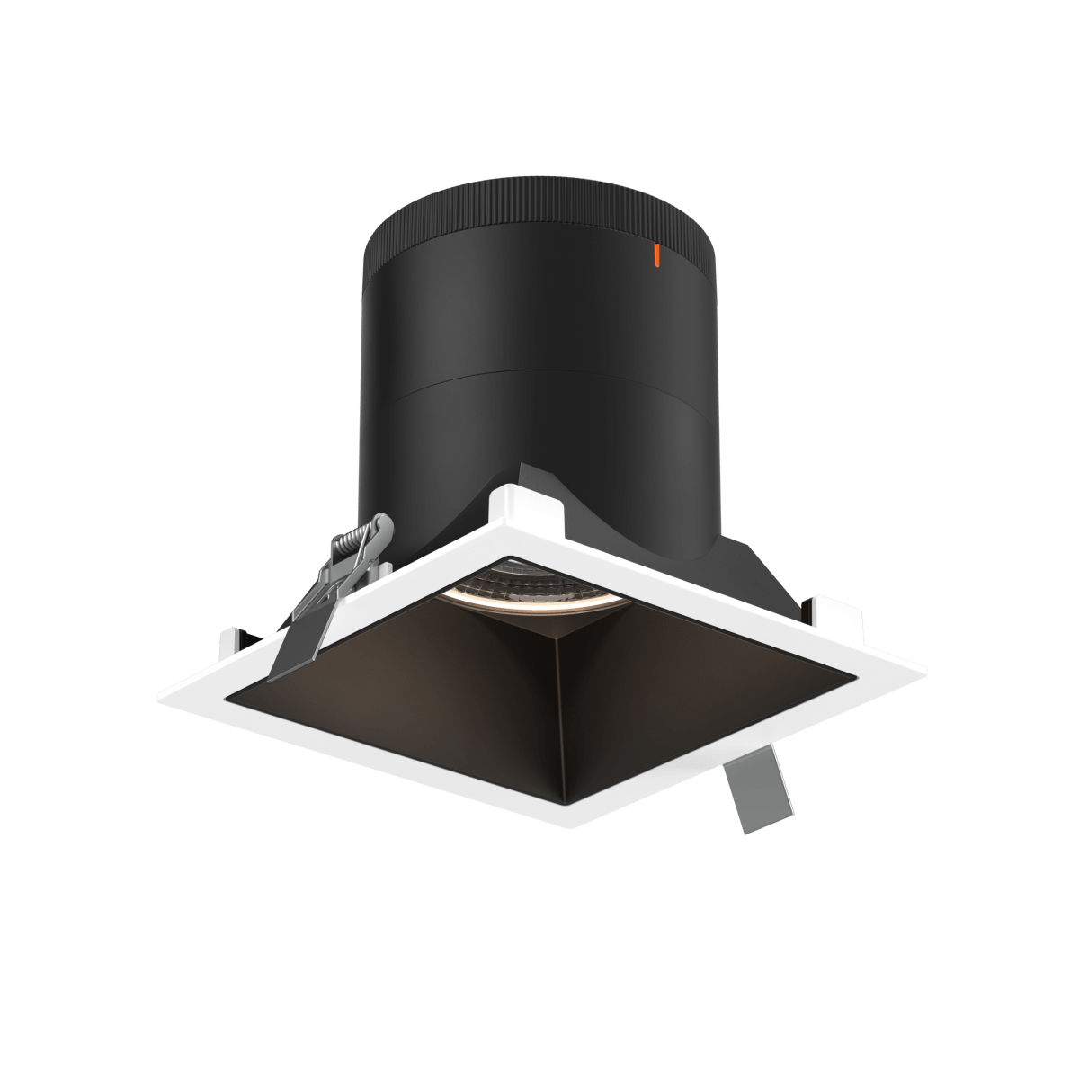 Encastré 6" carré Moda - 20° Blanc Noir by dals | Luminaires & cie