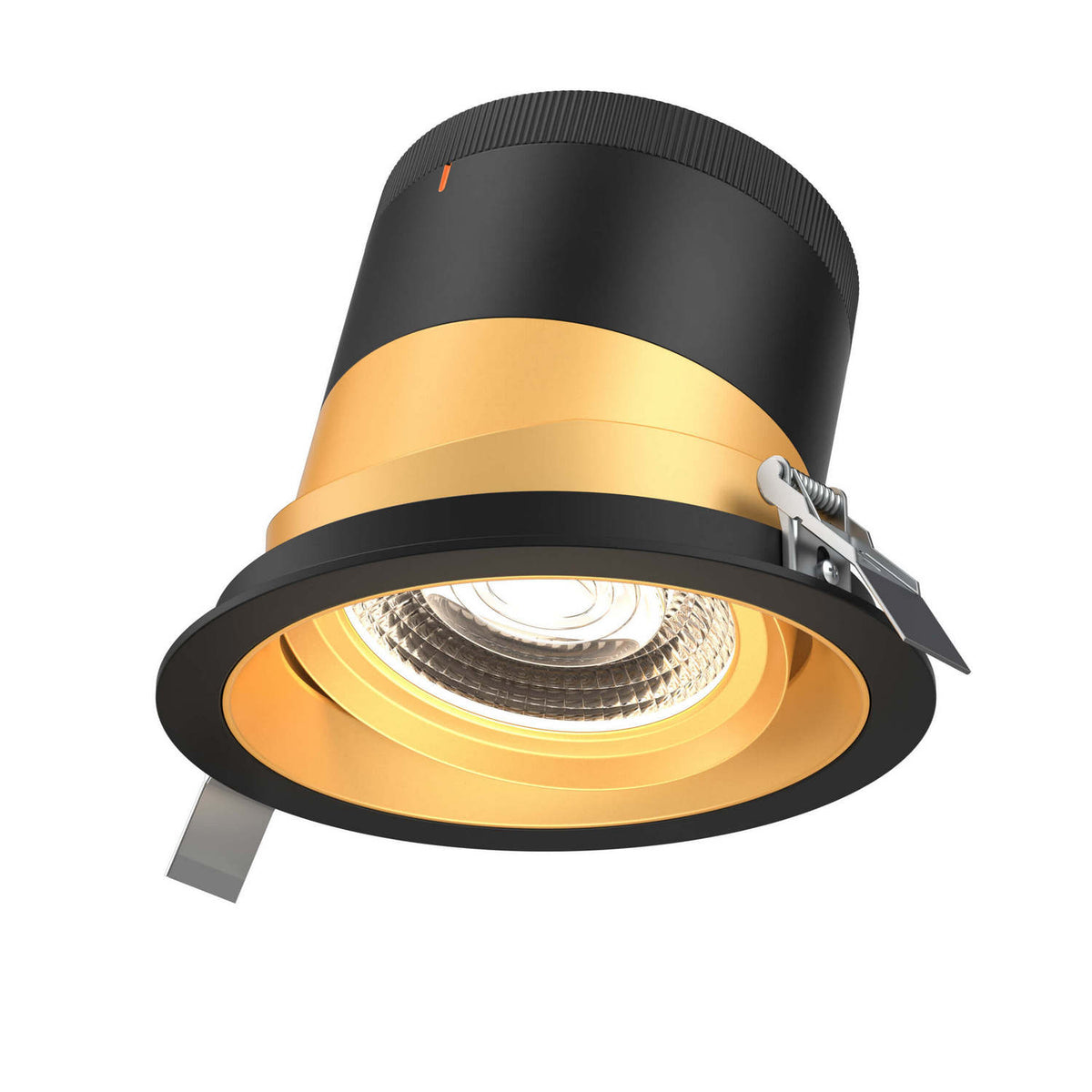 Encastré 6" rond dirigeable Moda 20°, Noir, Or – dals
