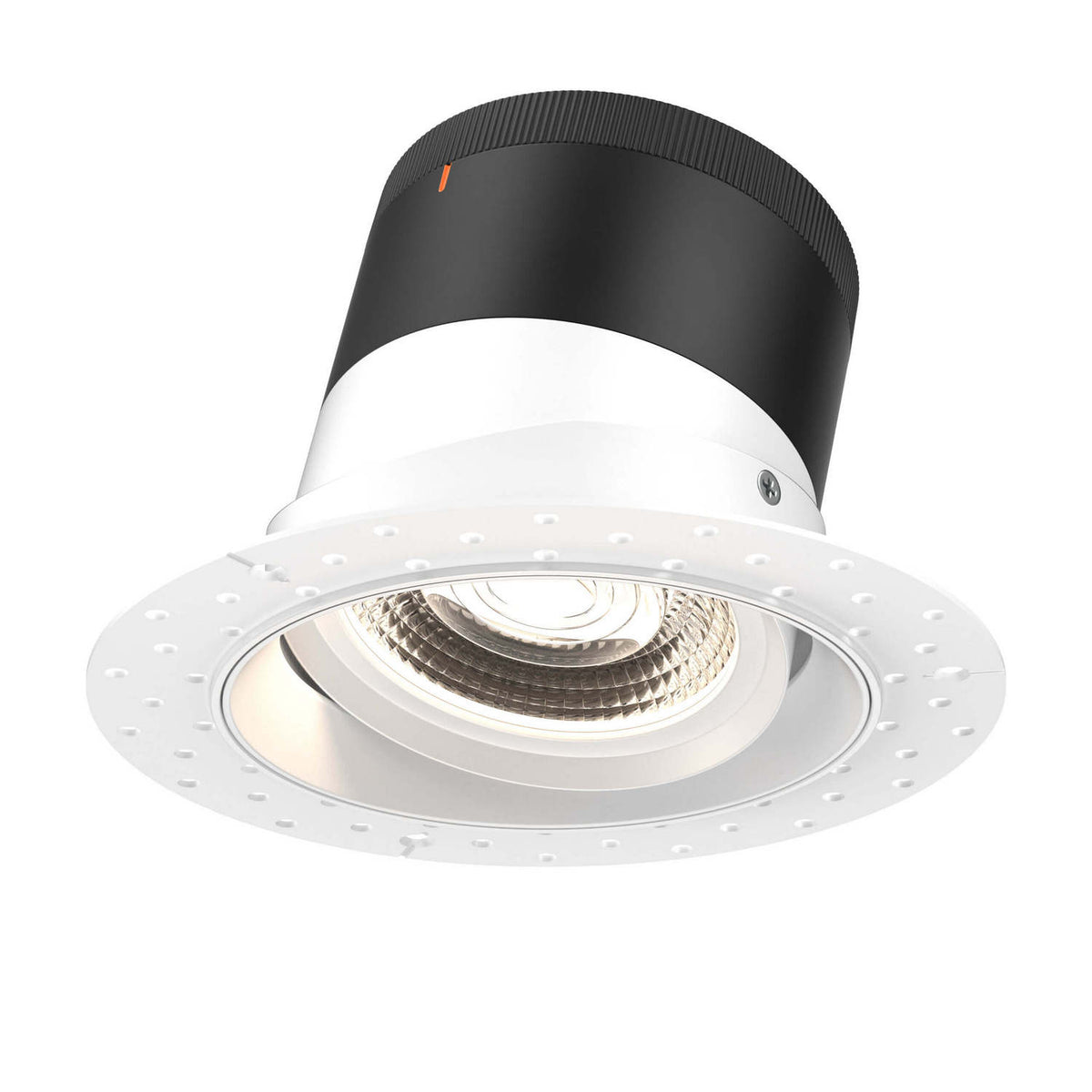 Encastré 6" rond dirigeable Moda 20°, Sans cadre, Blanc – dals