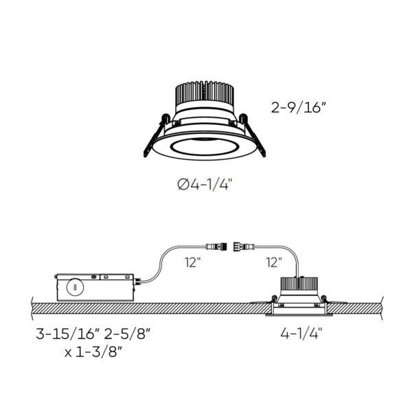 Encastré directionnel en retrait 3.5" Revolve