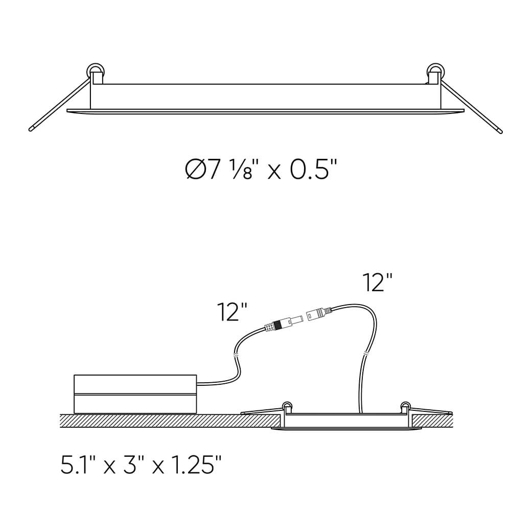 Encastré mince 6" Excel