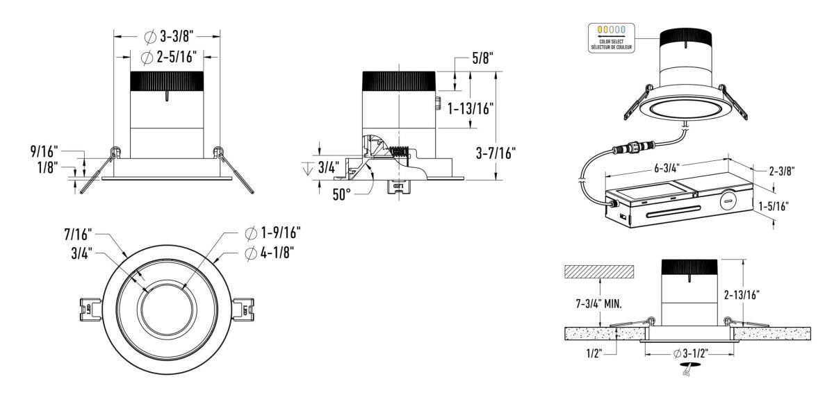 Encastré modulaire 3" Versa