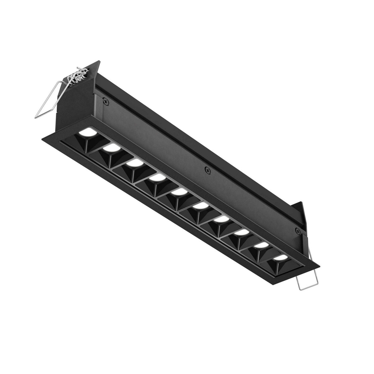 Encastré multiple Pinpoint Fixe, Noir, nombre ampoules 10 – dals