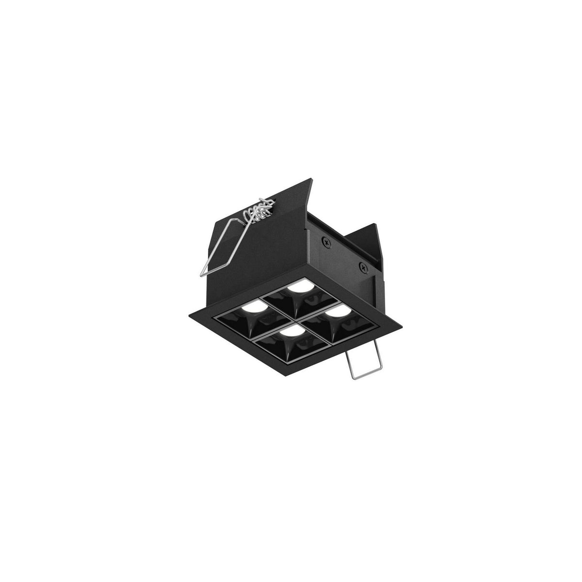 Encastré multiple Pinpoint Fixe, Noir, nombre ampoules 4 – dals
