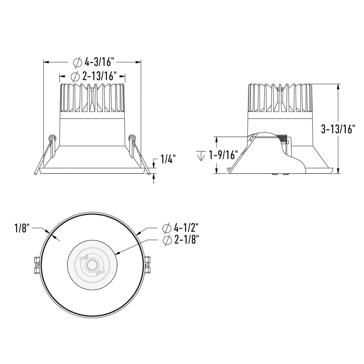 Encastré Nest Noir, 4 1/2" – vue 2
