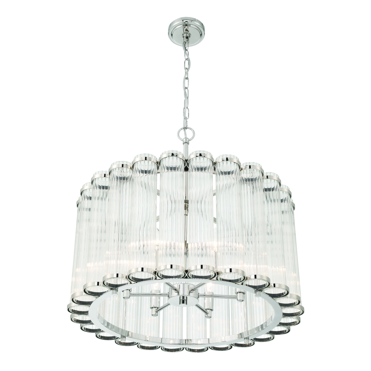 Suspension Glasbury Nickel poli – vue 2