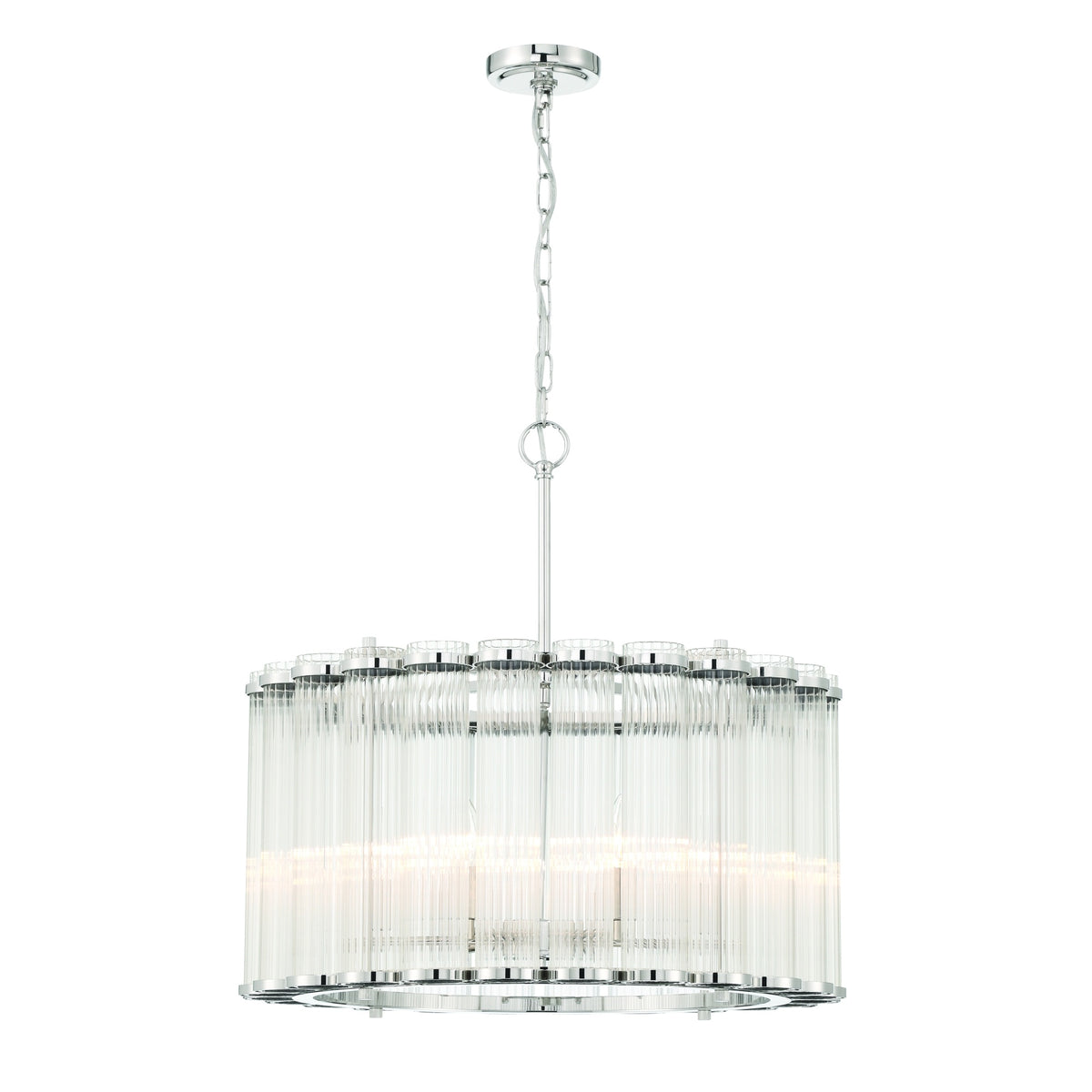Suspension Glasbury Nickel poli – vue 3