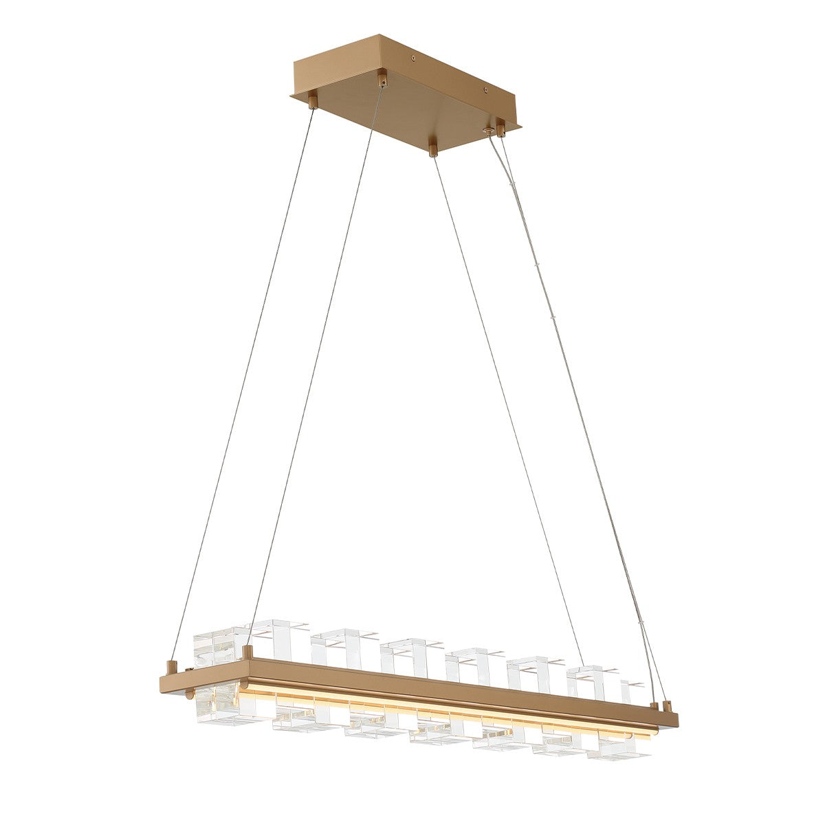 Suspension linéaire Bruco Or mat – vue 2