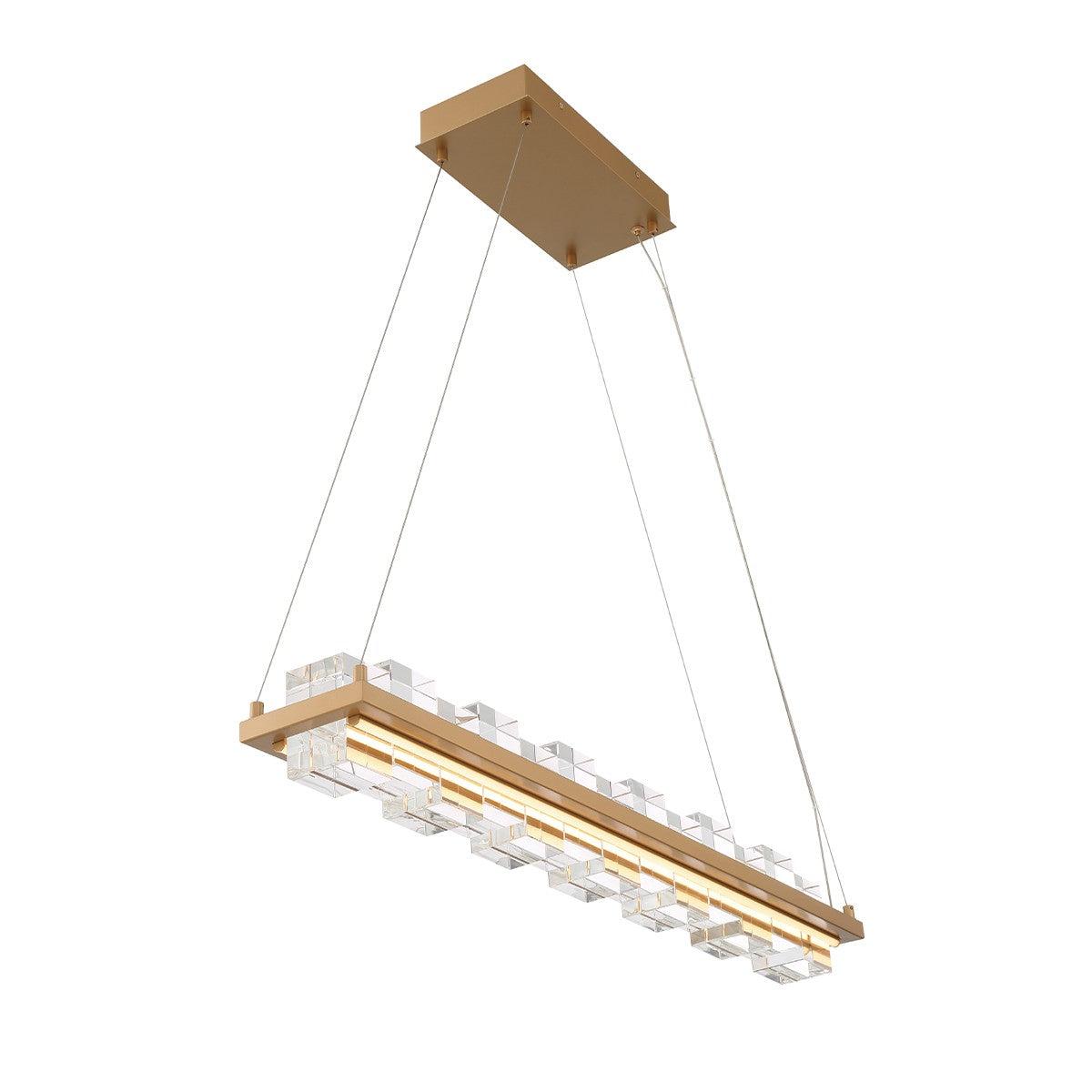 Suspension linéaire Bruco Or mat – vue 3