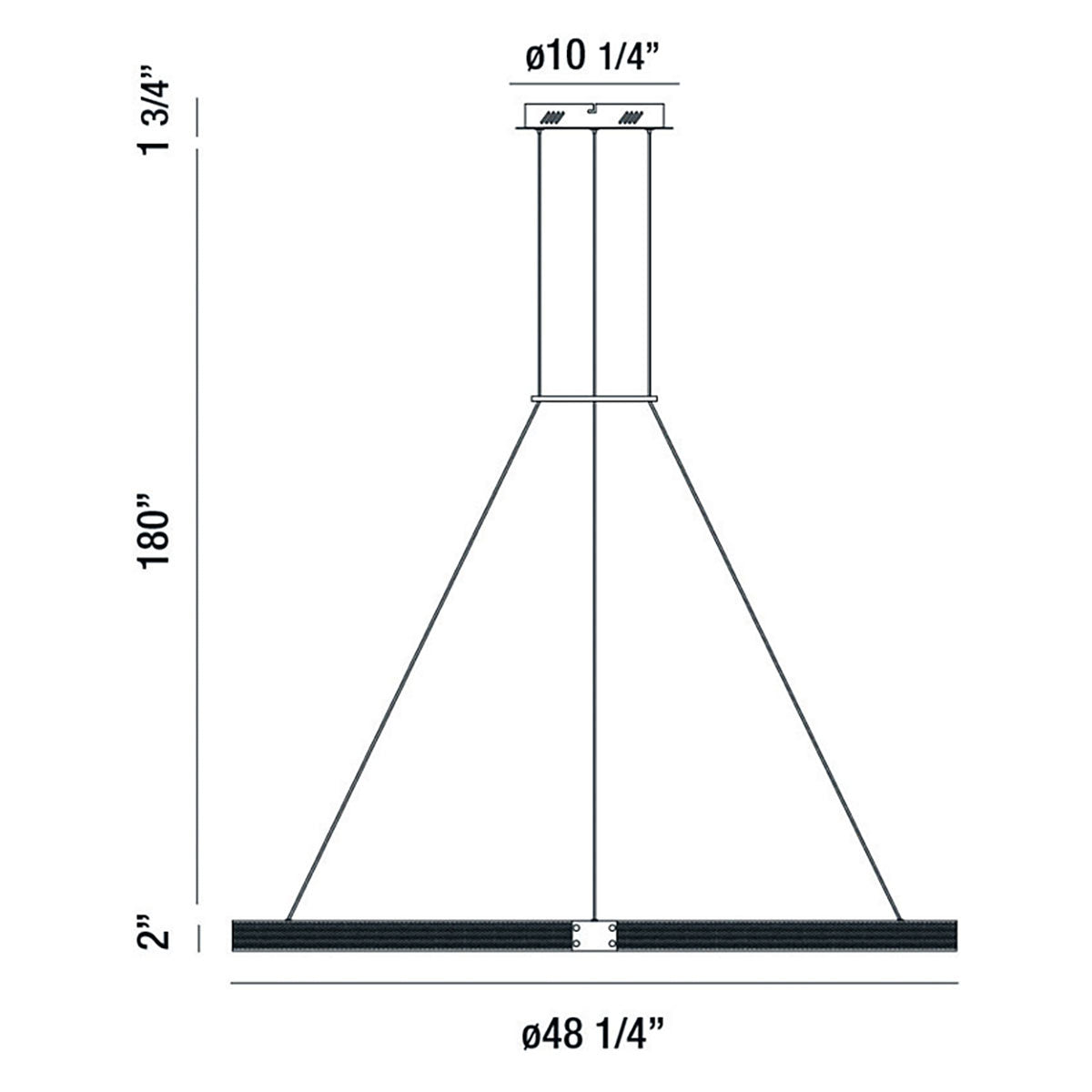 Suspension Admiral 48 1/4" – vue 3