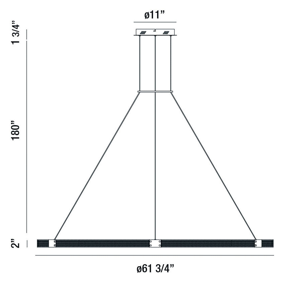 Suspension Admiral 61 3/4" – vue 3
