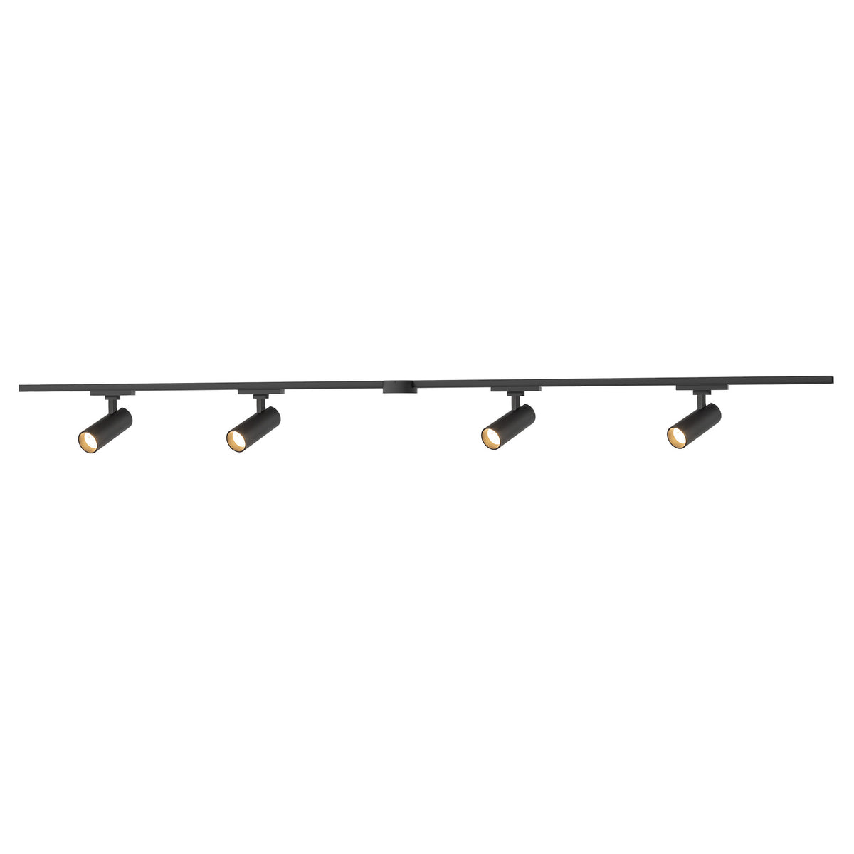 Kit de rail de plafond Trilo 2po Paolo nombre de têtes 4, Noir, 3000K – Kuzco Lighting