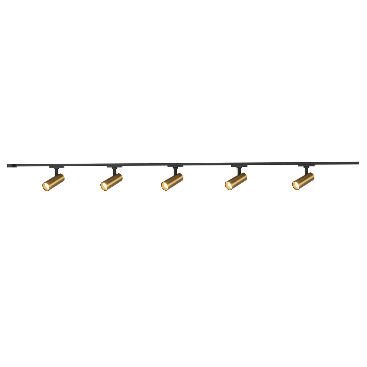 Kit de rail de plafond Trilo 2po Paolo nombre de têtes 5, Or brossé, 4000K – Kuzco Lighting