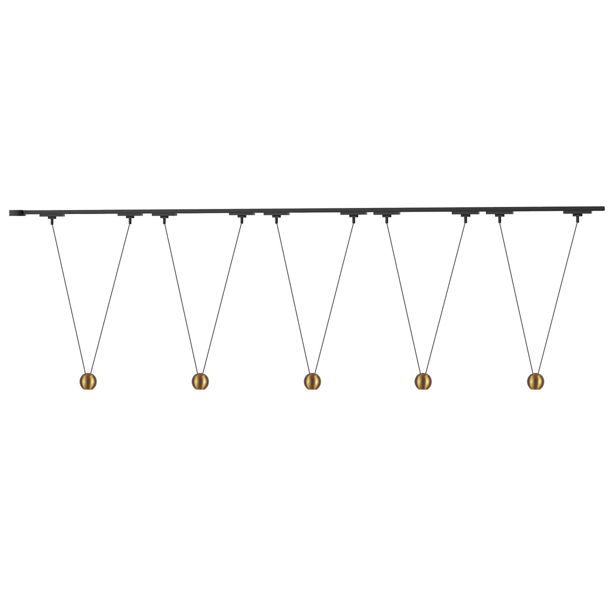Kit de rail Trilo Faria Double Or brossé, 3000K – Kuzco Lighting