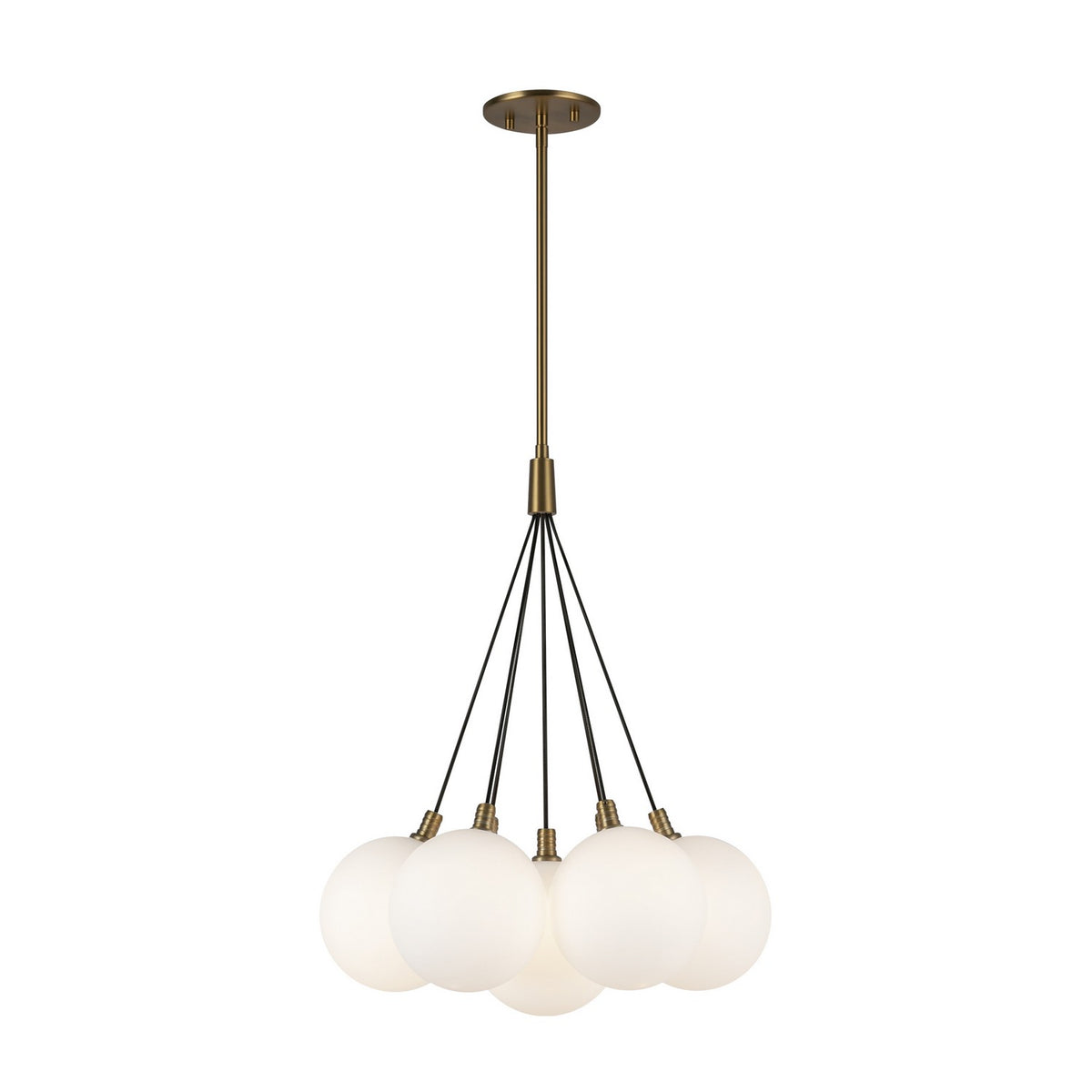 Lustre Bolla Or brossé, Verre opale mat, 16 1/2" – Kuzco Lighting