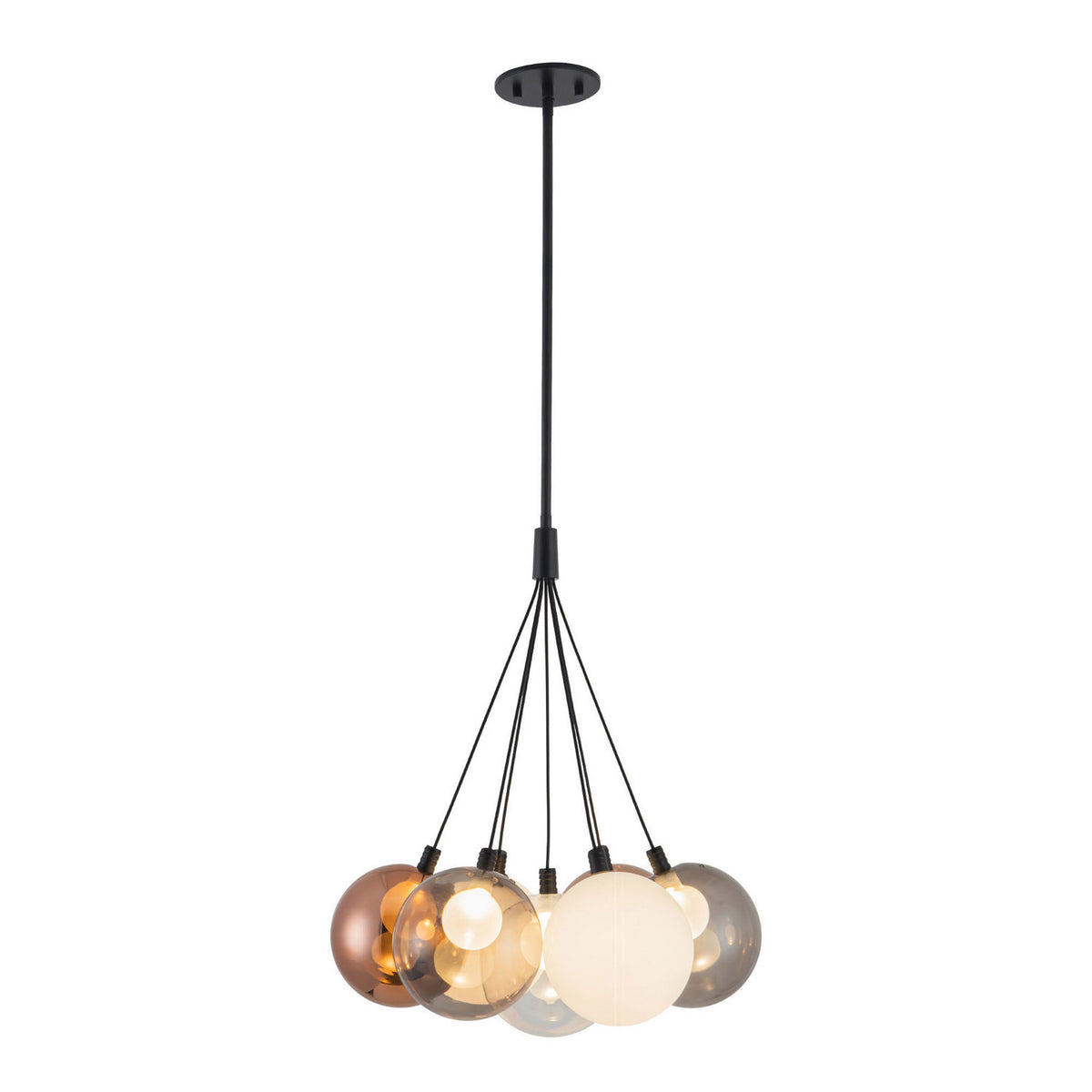Lustre Bolla Noir, Verre mélangé, 16 1/2" – Kuzco Lighting