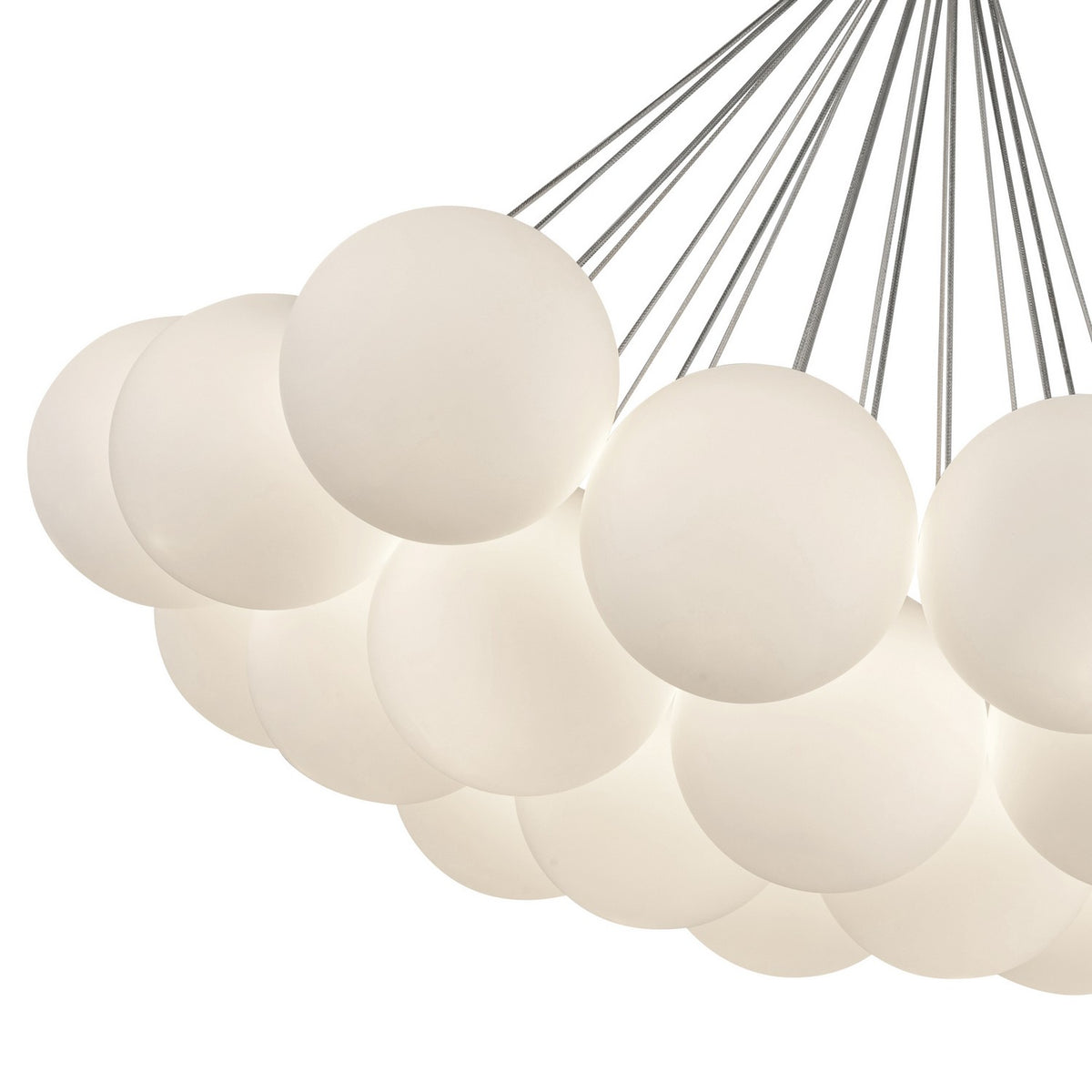 Lustre Bolla Verre opale, Verre transparent à l'extérieur, opale à l'intérieur, 28" – vue 5