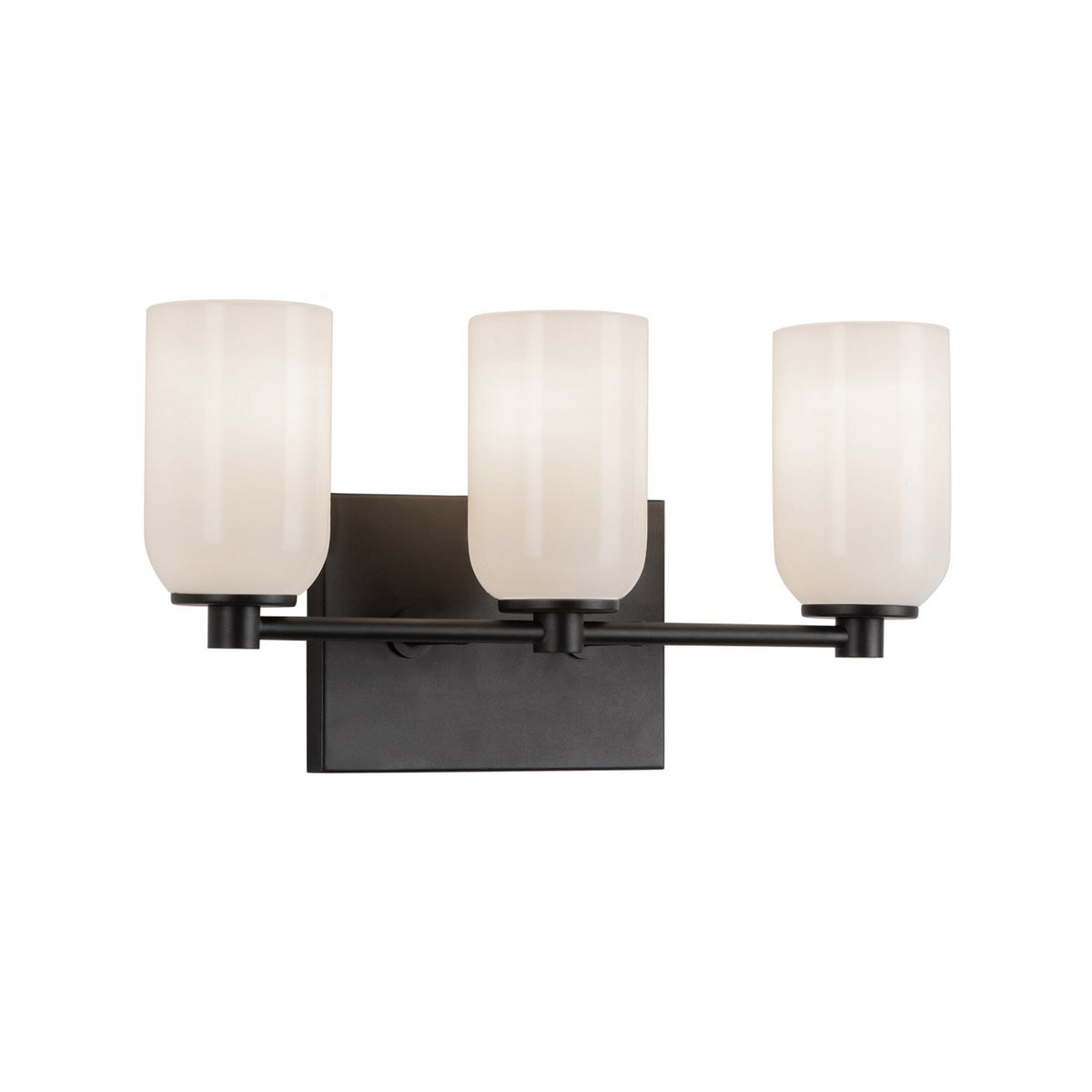 Luminaire de vanité Nola Noir / Verre opale, 17 5/8" – vue 2