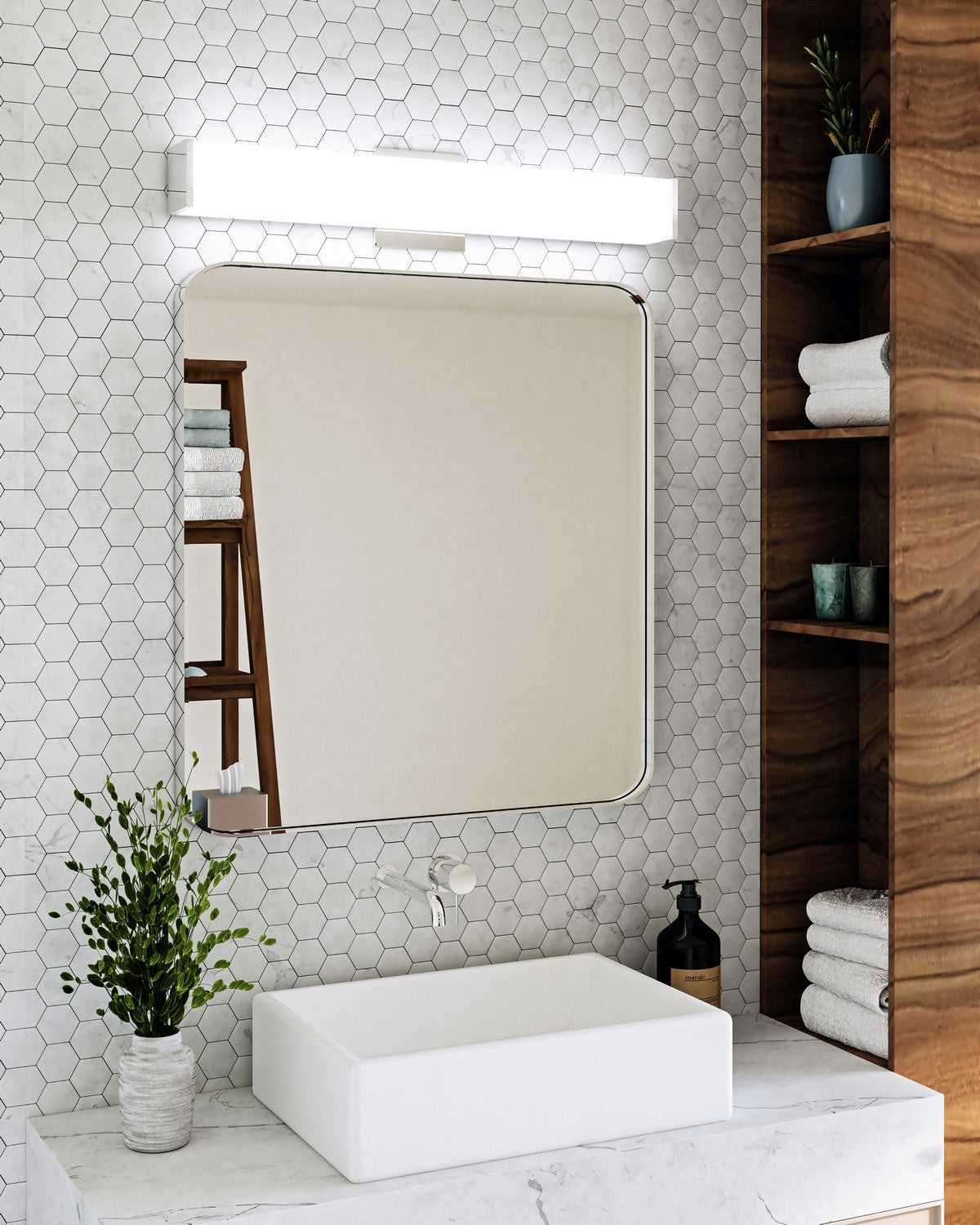 Barre d'éclairage de salle de bain Jane Chrome, 24" – vue 2