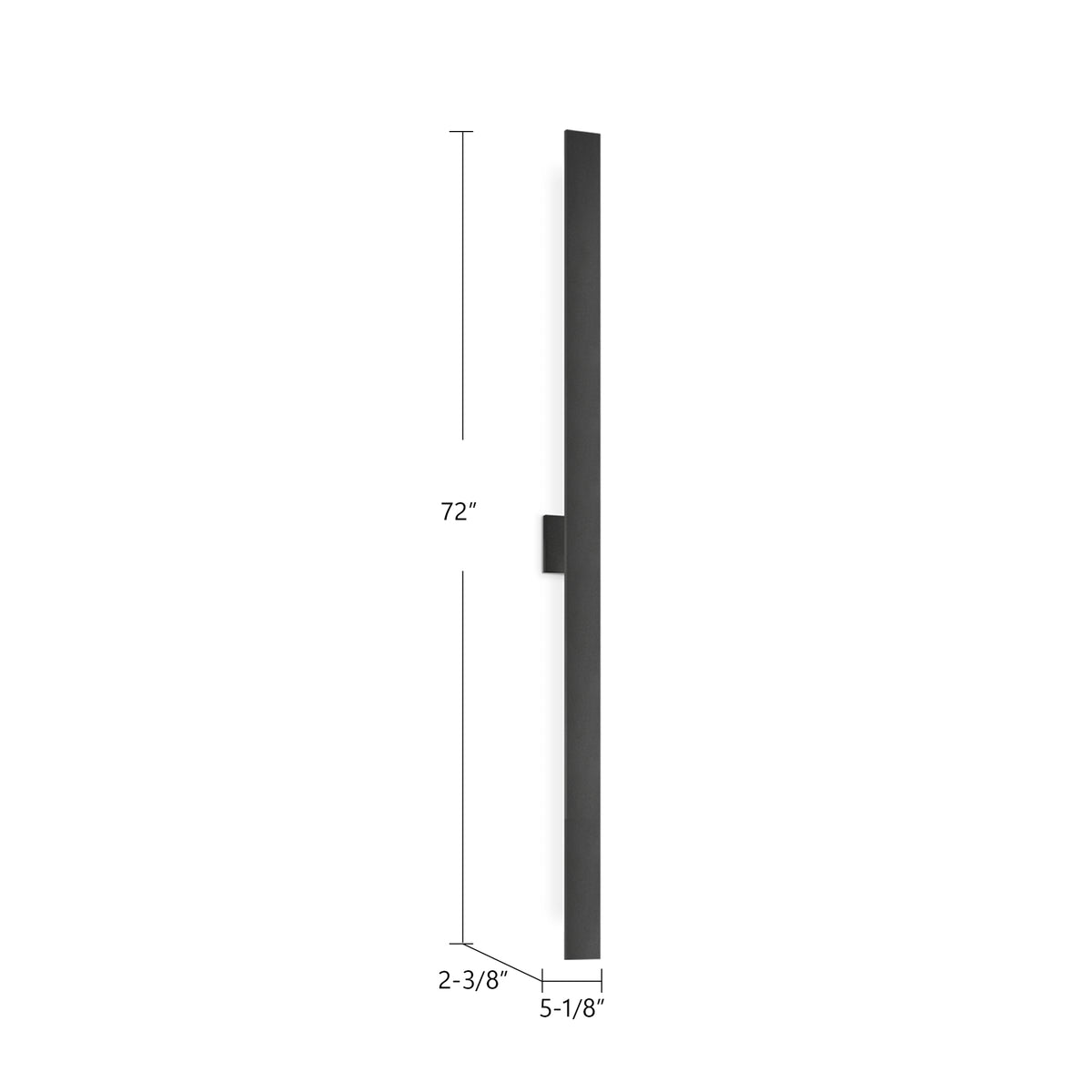Applique extérieure Vesta Noir, 72" – vue 4