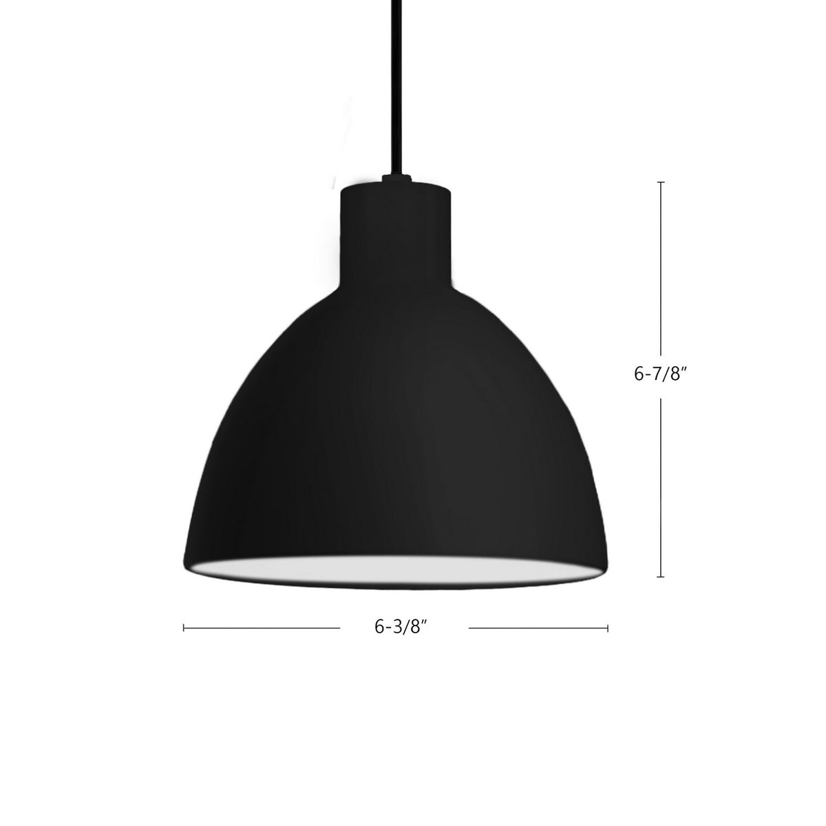 Mini-suspension Chroma Noir, 6 3/8" – vue 2