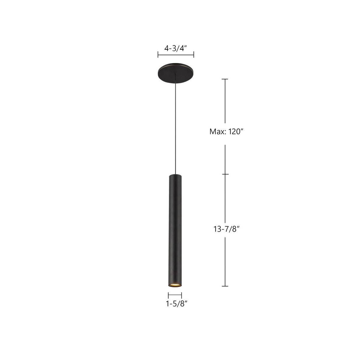 Mini-suspension Mason Bronze urbain, Acrylique transparent TIR Optics – vue 3
