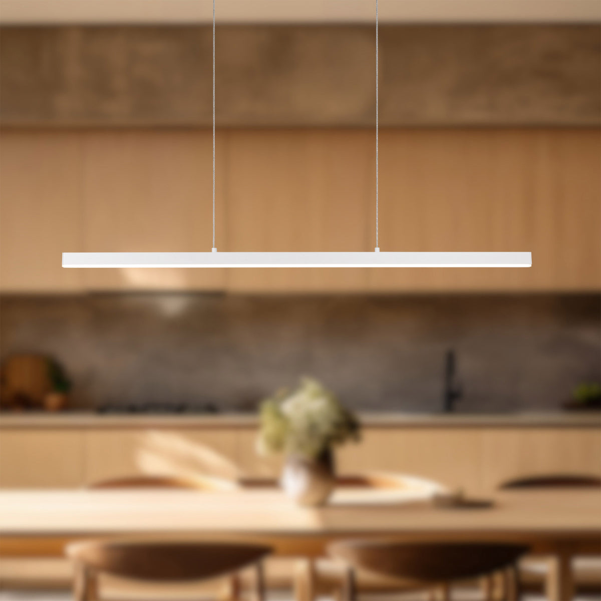 Suspension linéaire Vega Blanc, 45", 3000K – vue 2