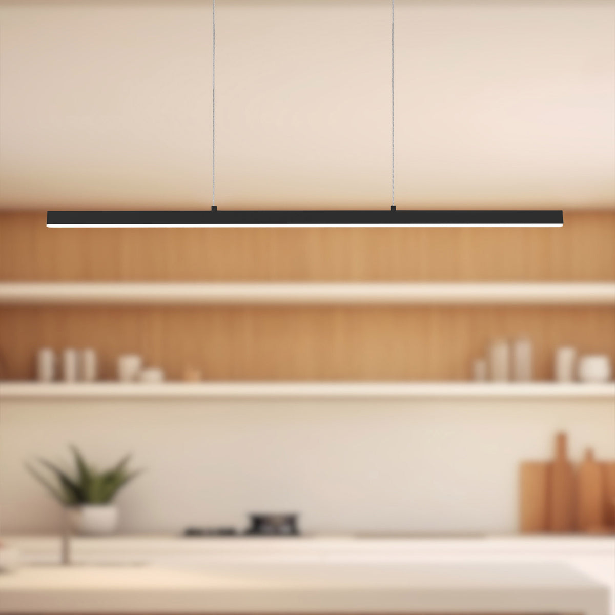 Suspension linéaire Vega Noir, 56", 3000K – vue 2
