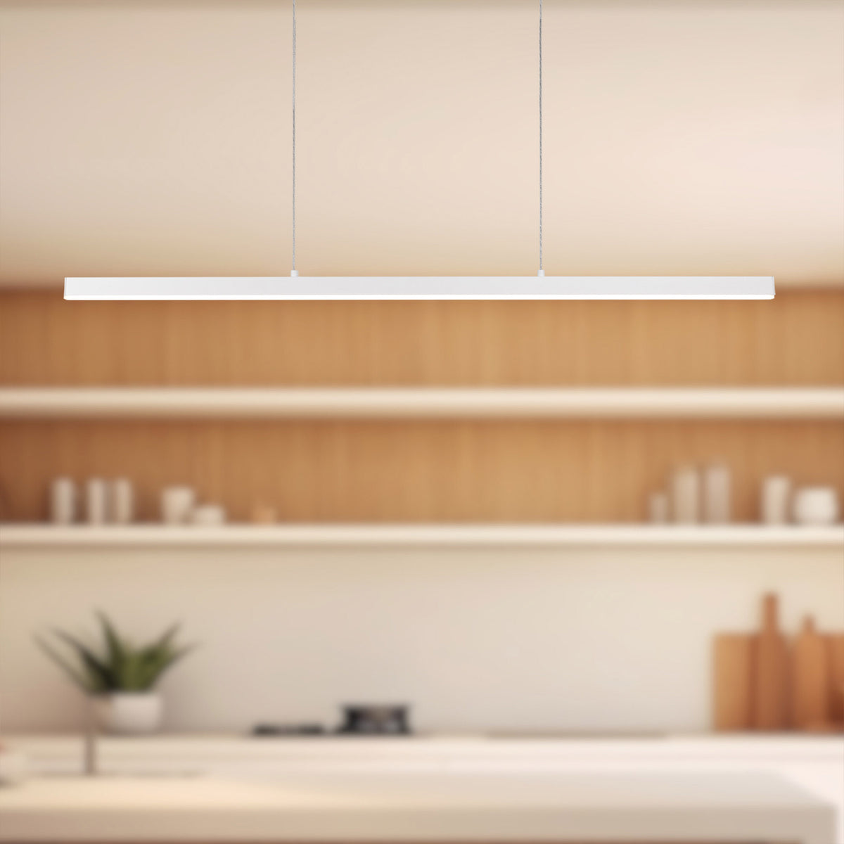 Suspension linéaire Vega Blanc, 56", 3000K – vue 2