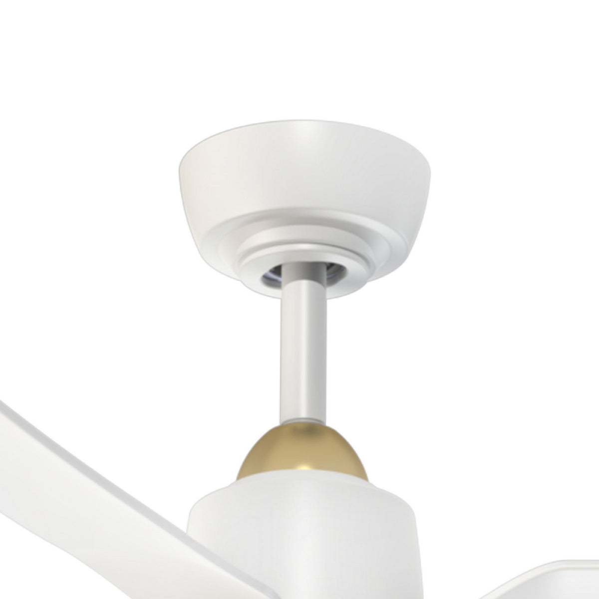 Ventilateur de plafond Hugo Oui, Or brossé/Blanc, 42 3/8" – vue 2