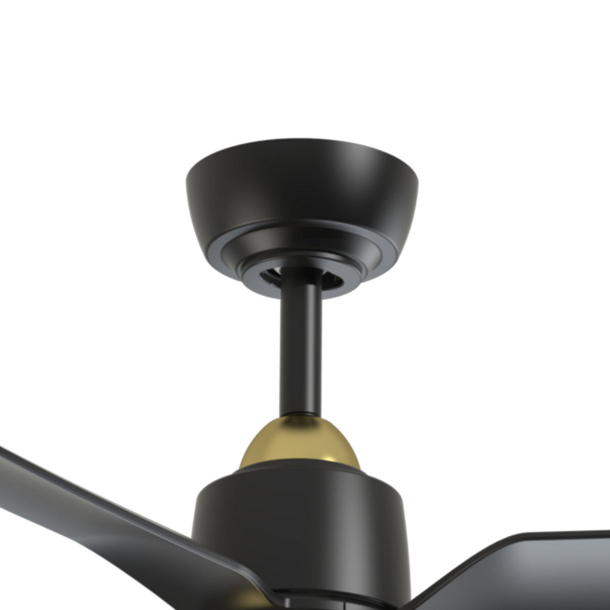 Ventilateur de plafond Hugo Oui, Or brossé / Noir, 52" – vue 2