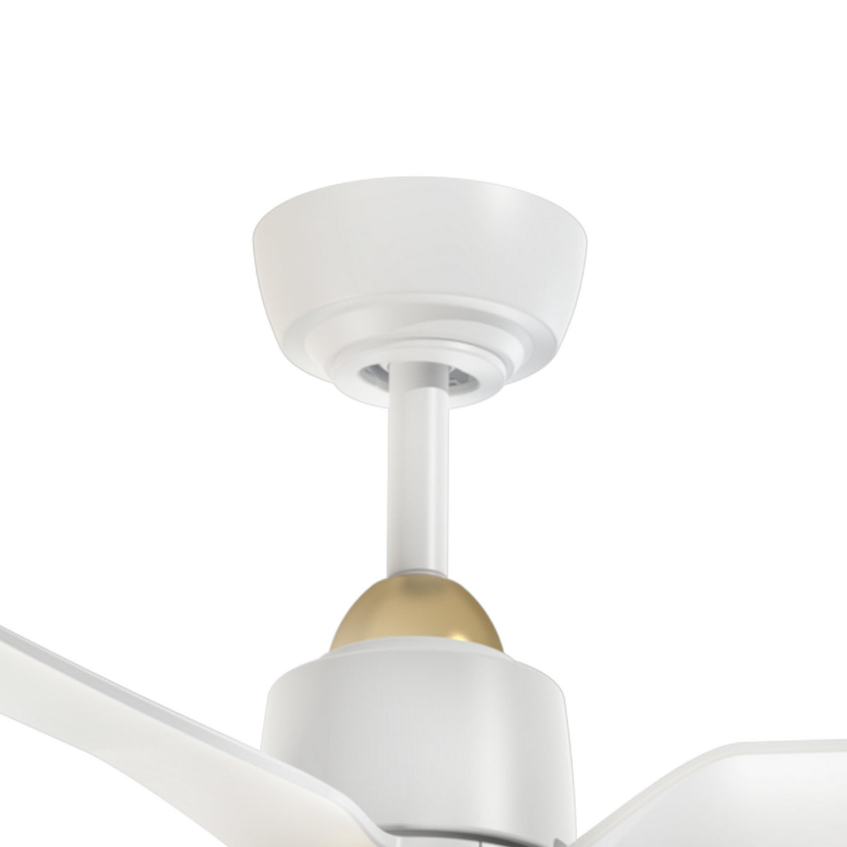 Ventilateur de plafond Hugo Oui, Or brossé/Blanc, 52" – vue 2
