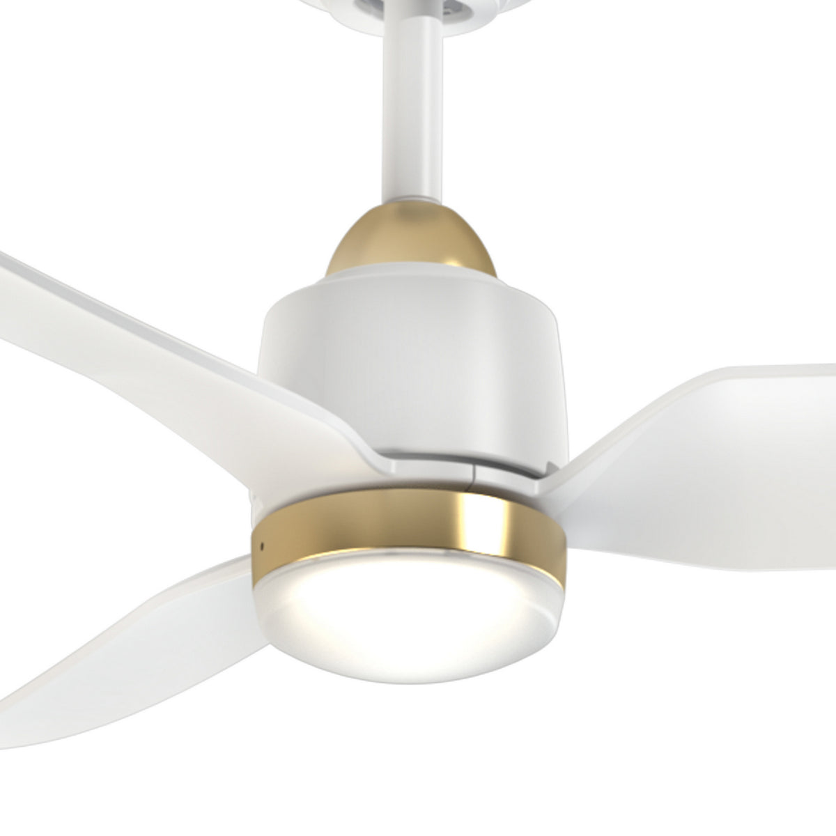 Ventilateur de plafond Hugo Oui, Or brossé/Blanc, 52" – vue 3