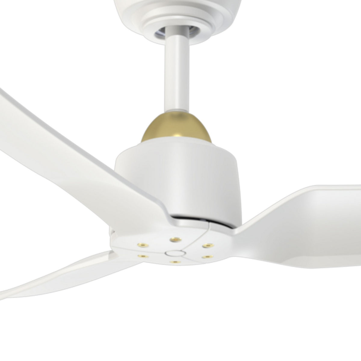Ventilateur de plafond Hugo Non, Or brossé/Blanc, 42 3/8" – vue 2
