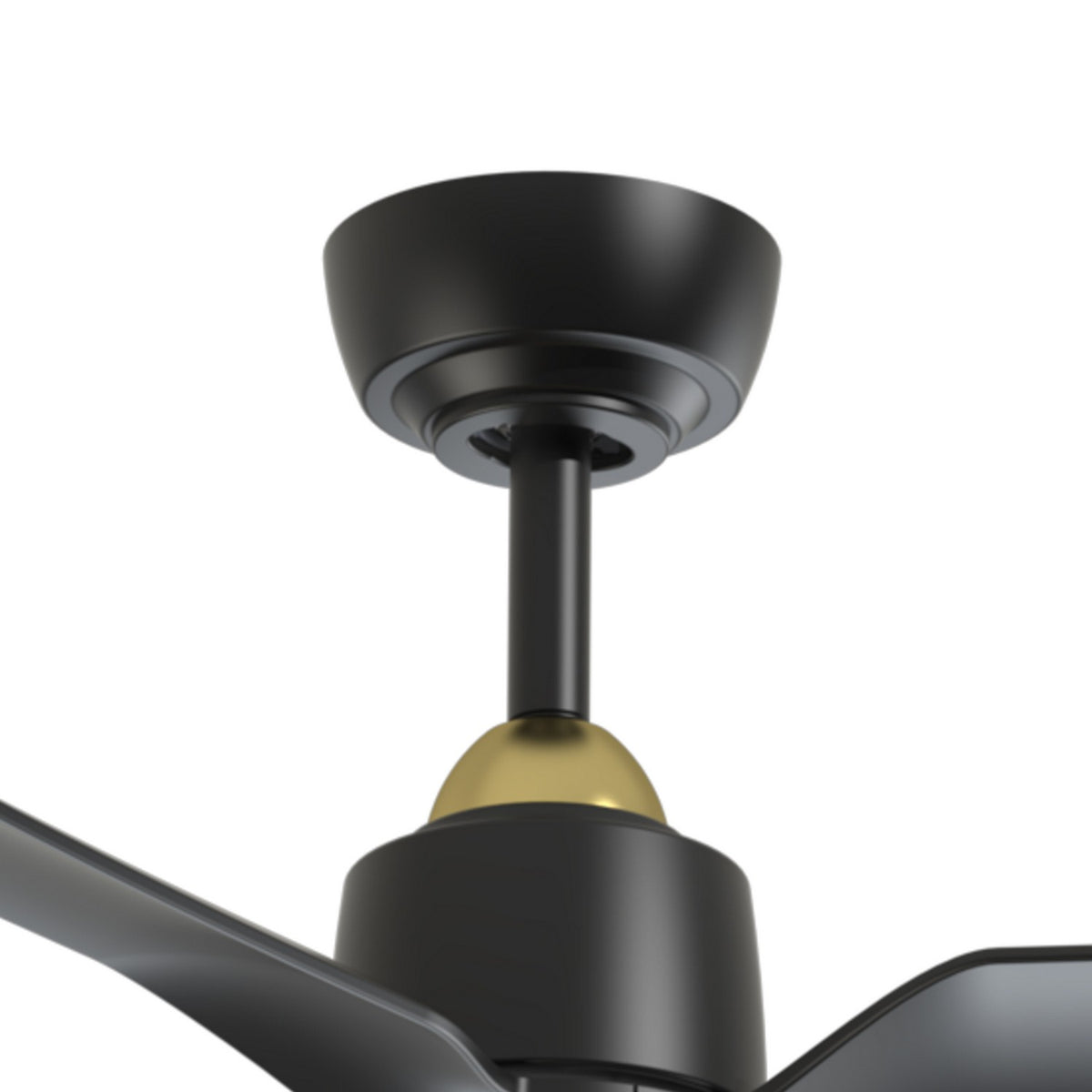Ventilateur de plafond Hugo Non, Or brossé / Noir, 52" – vue 2