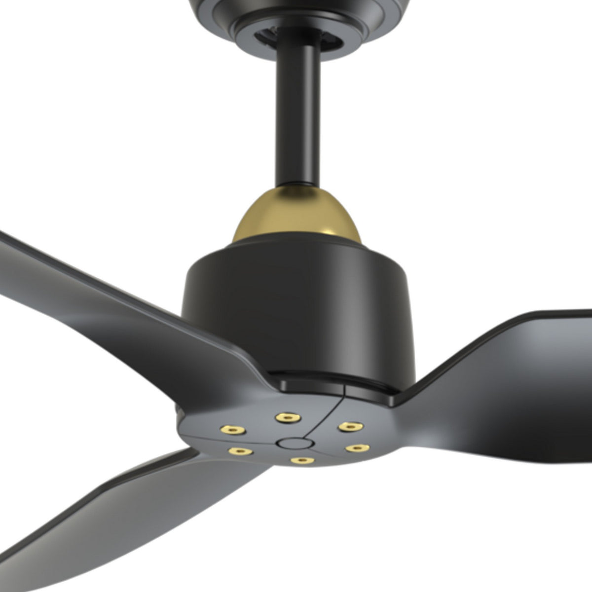 Ventilateur de plafond Hugo Non, Or brossé / Noir, 52" – vue 3