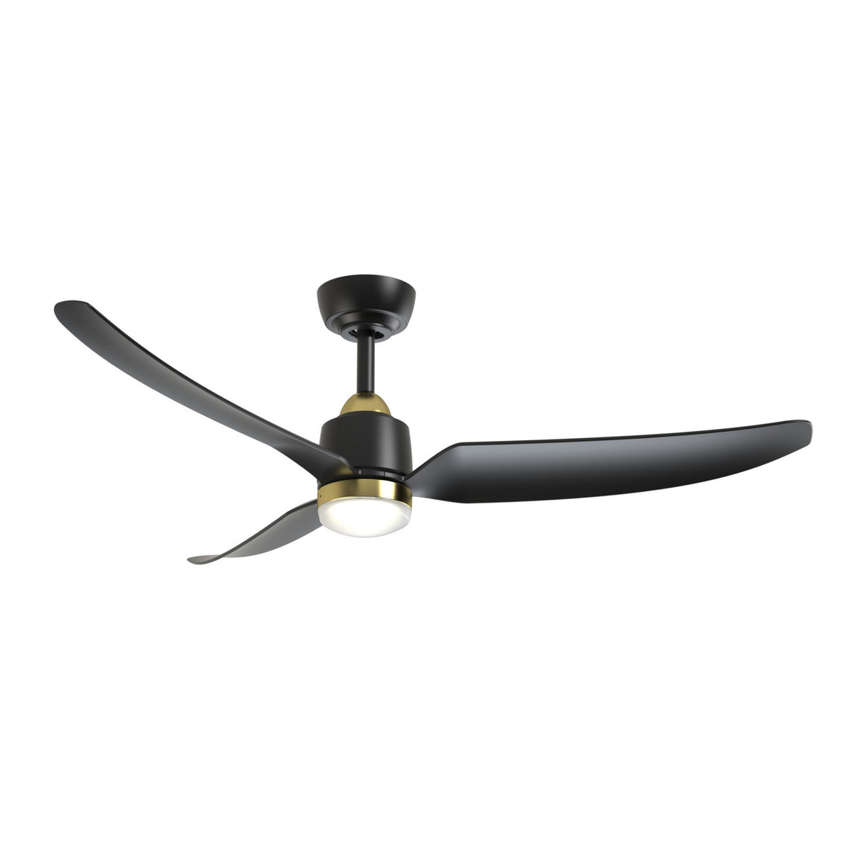 Ventilateur de plafond Hugo Non, Or brossé / Noir, 52" – vue 5