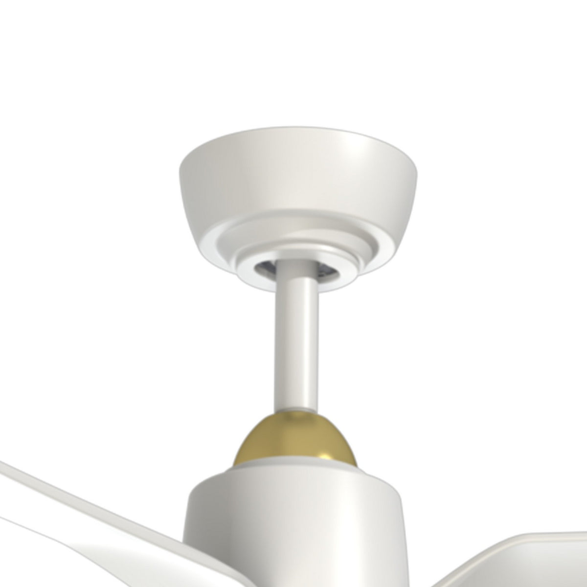 Ventilateur de plafond Hugo Non, Or brossé/Blanc, 52" – vue 2