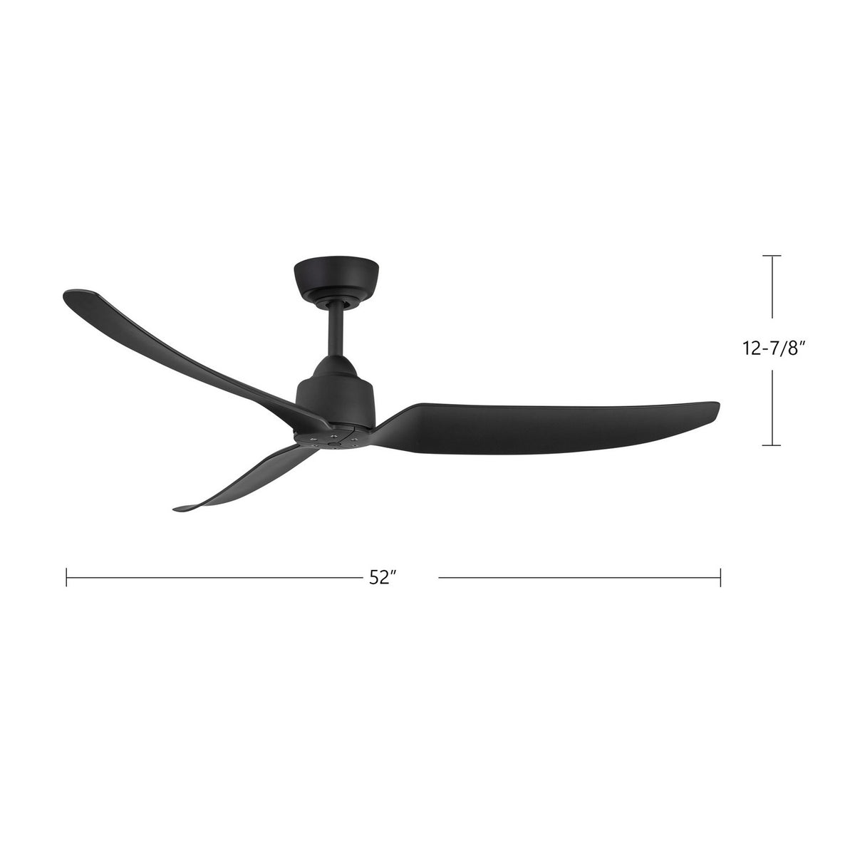 Ventilateur de plafond Hugo Non, Noir, 52" – vue 10