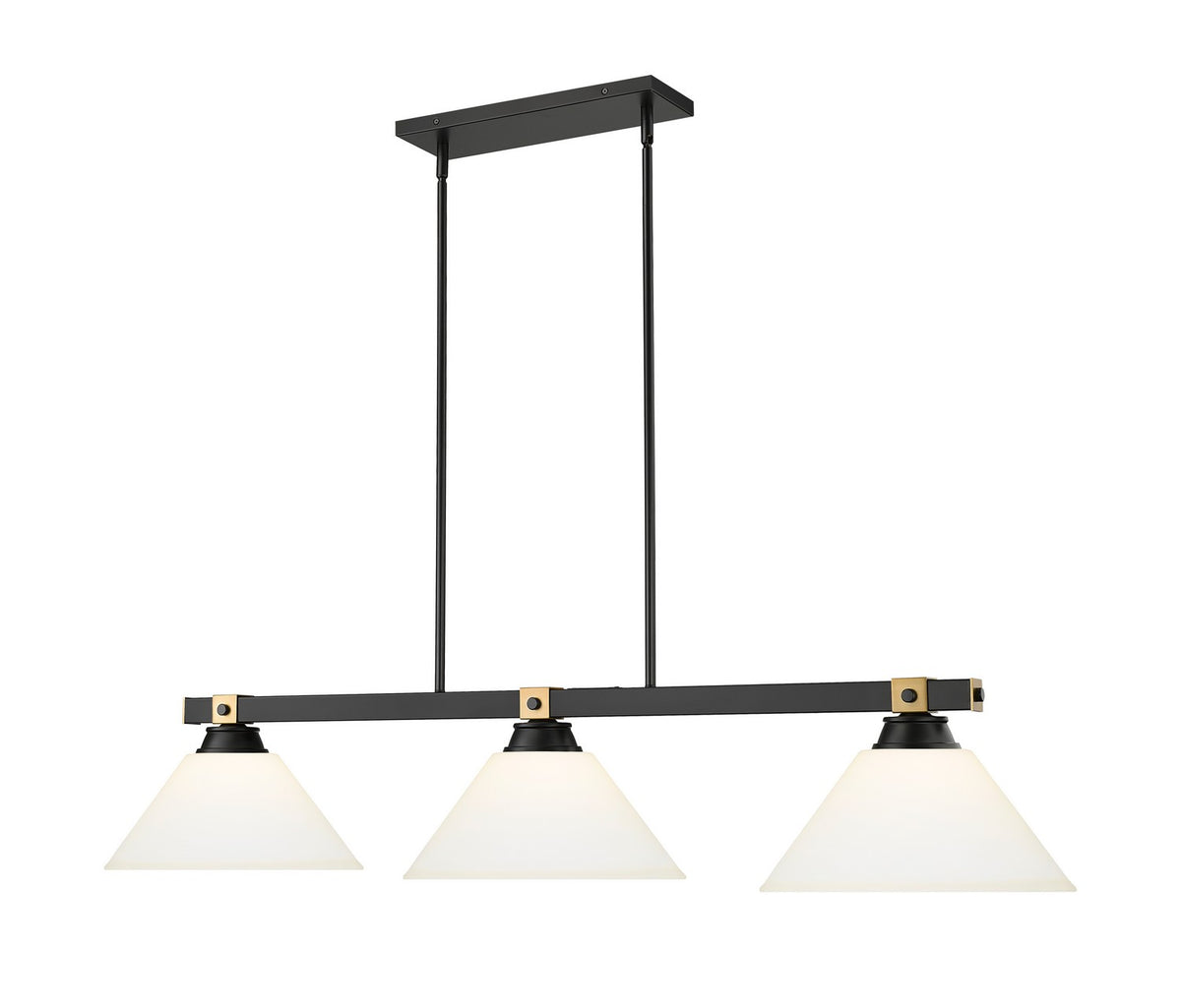 Suspension linéaire Bronte Opale mate, 14" – vue 3