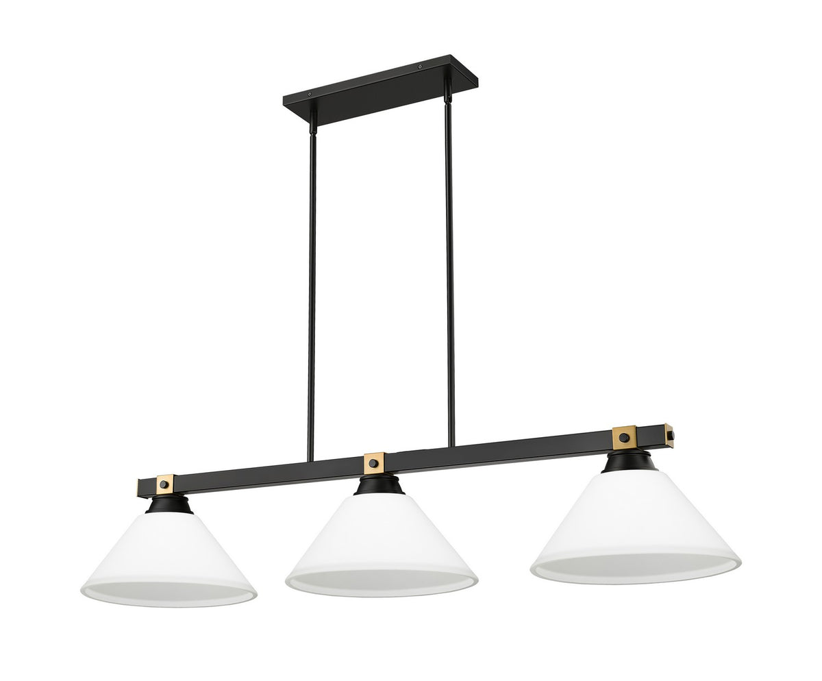 Suspension linéaire Bronte Opale mate, 14" – vue 4
