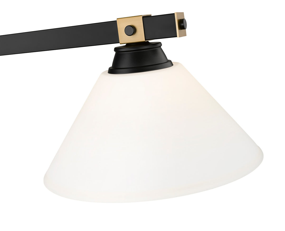 Suspension linéaire Bronte Opale mate, 14" – vue 5