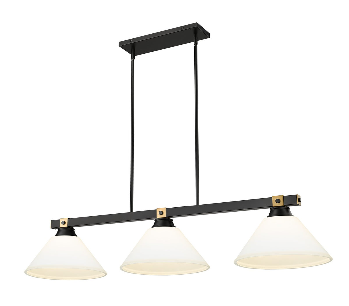 Suspension linéaire Bronte Opale mate, 14" – Z-Lite