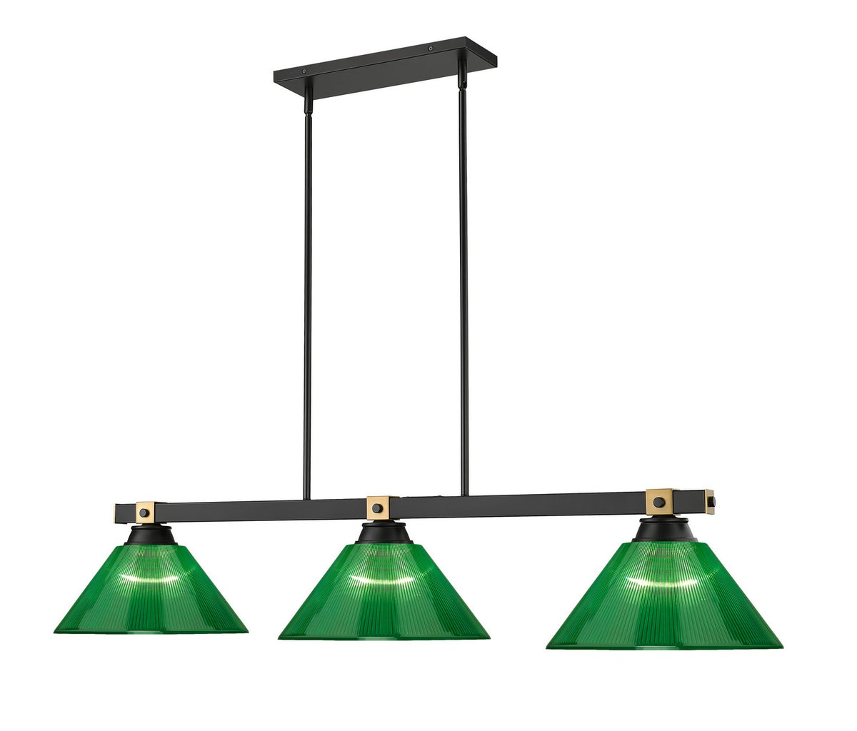 Suspension linéaire Bronte Vert, 14" – vue 3