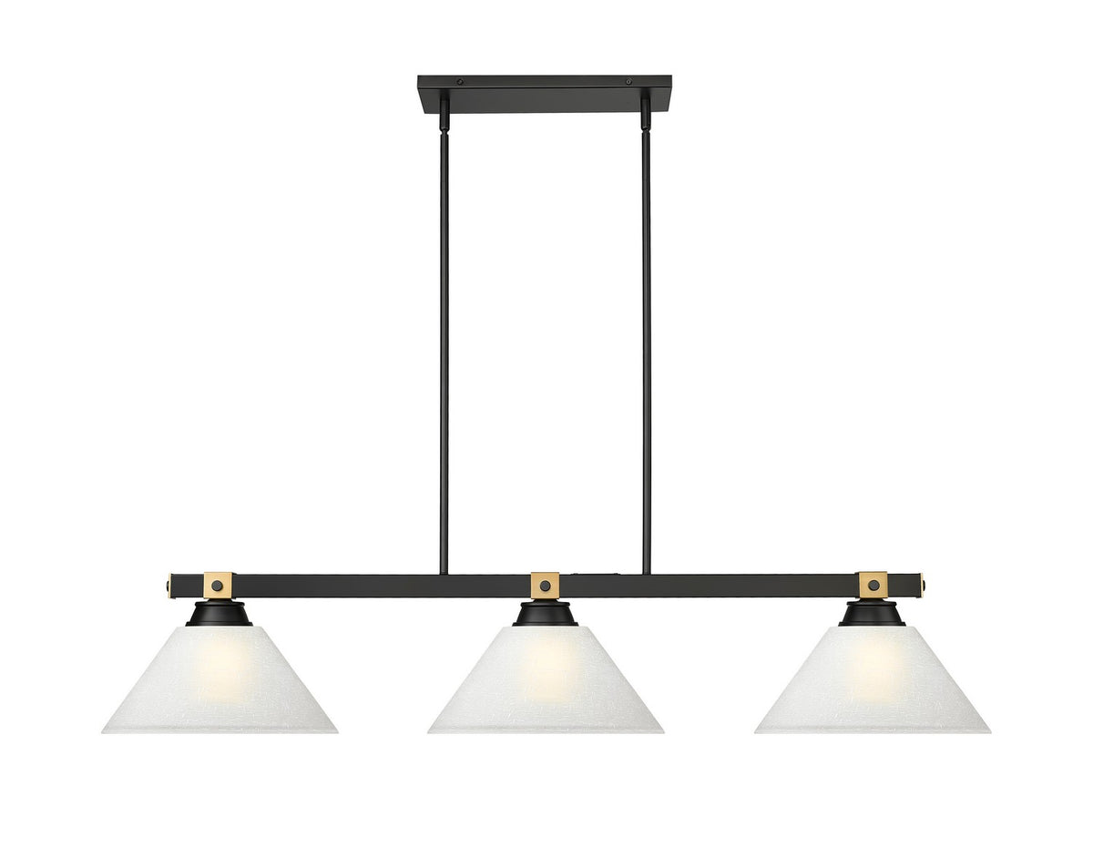 Suspension linéaire Bronte Lin blanc, 14" – vue 2